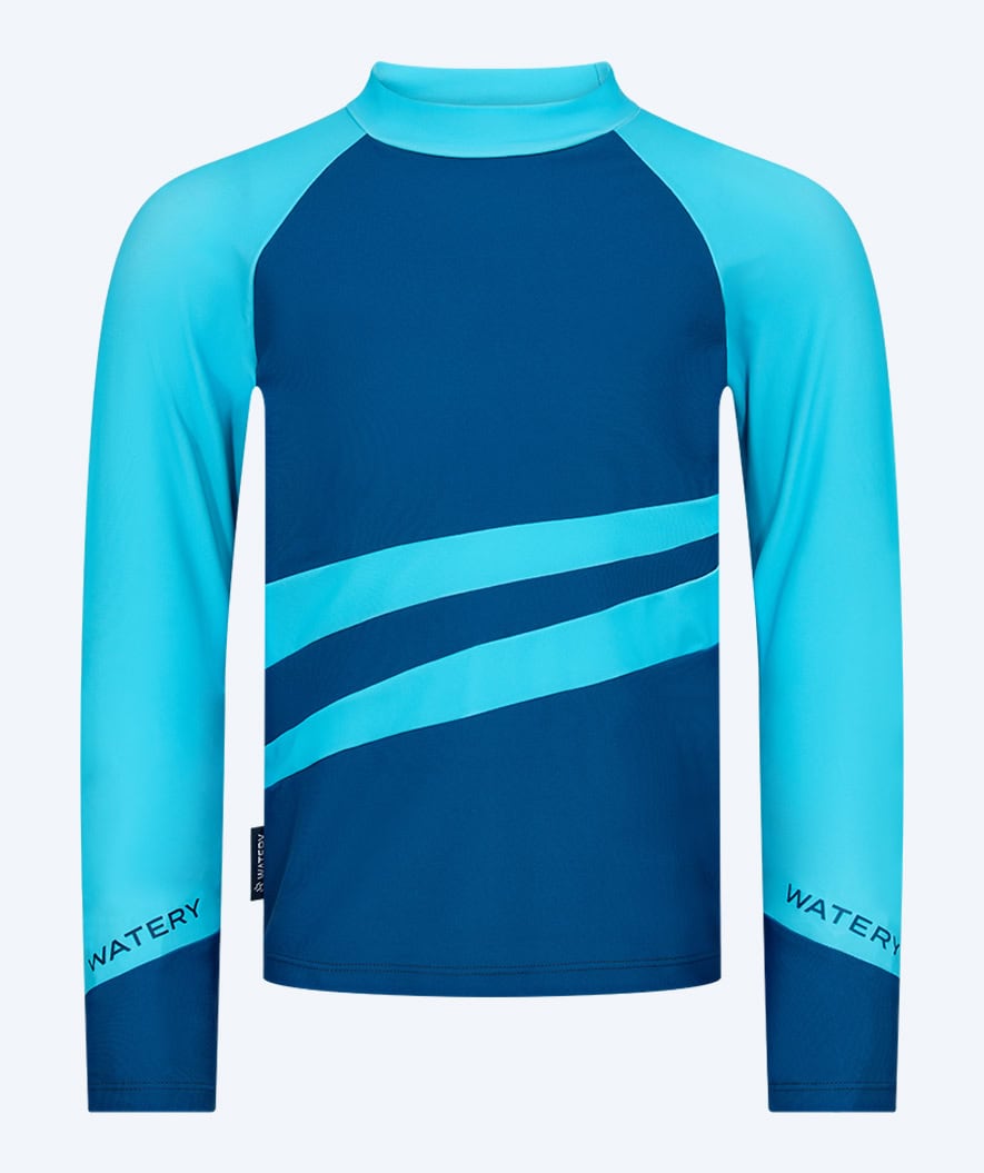 Watery UV-shirt for kids - Manami Long Sleeve Rashguard - Atlantic Blue