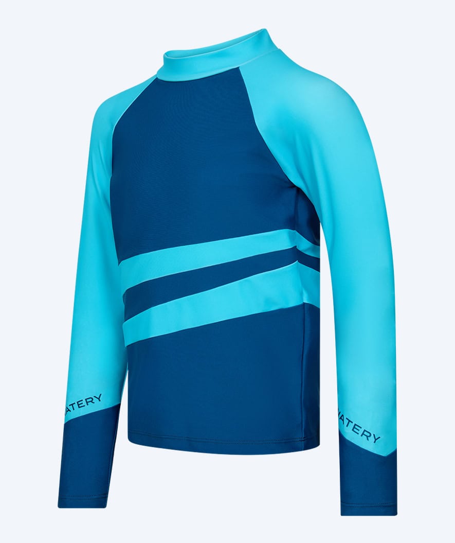 Watery UV-shirt for kids - Manami Long Sleeve Rashguard - Atlantic Blue