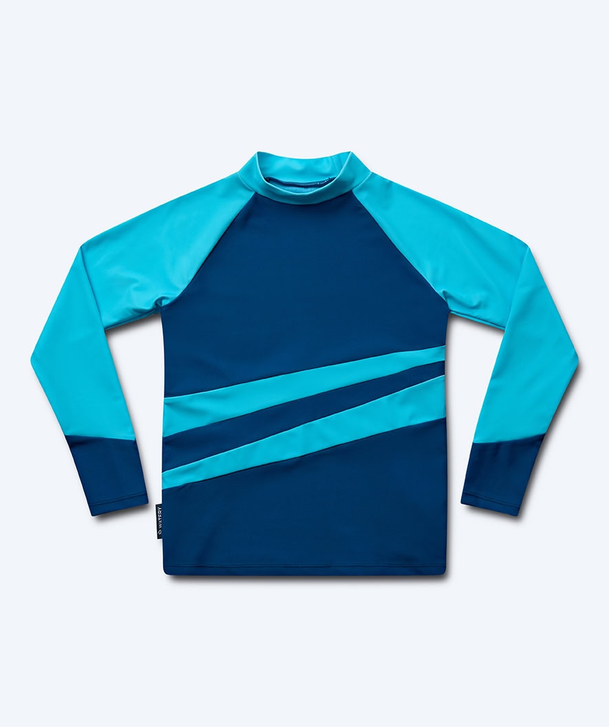 Watery UV-shirt for kids - Manami Long Sleeve Rashguard - Atlantic Blue