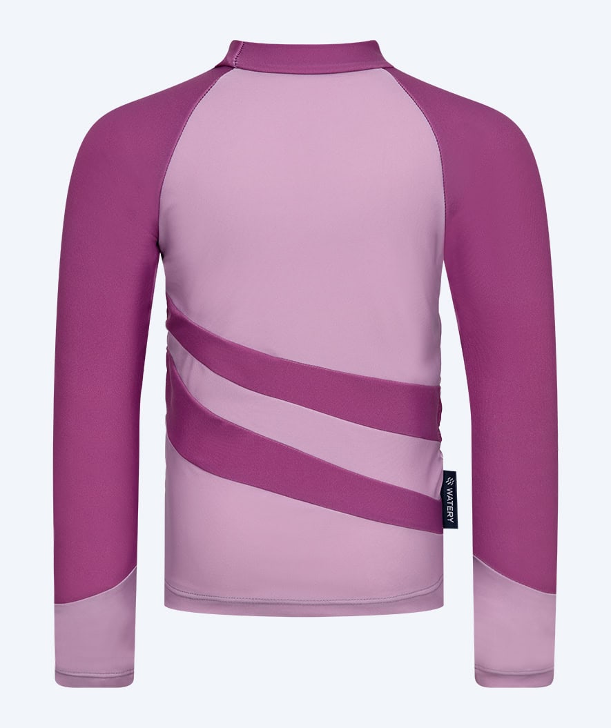 Watery UV-shirt for kids - Manami Long Sleeved Rashguard - Atlantic Purple