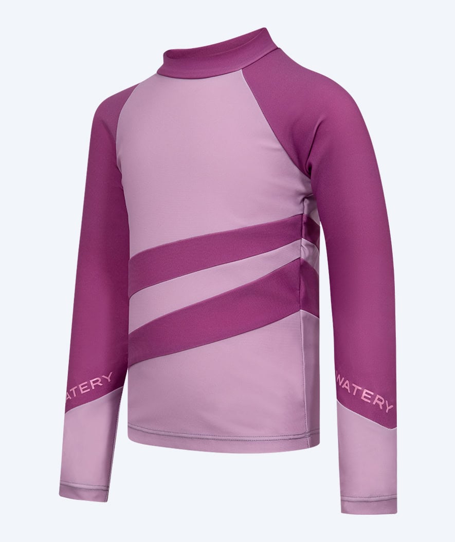 Watery UV-shirt for kids - Manami Long Sleeve Rashguard - Atlantic Purple