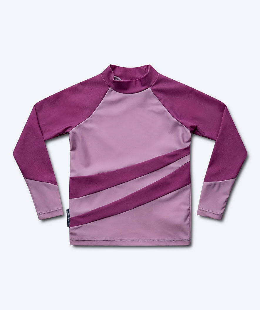 Watery UV-shirt for kids - Manami Long Sleeve Rashguard - Atlantic Purple