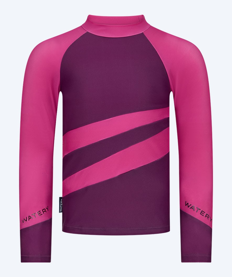 Watery UV-shirt for kids - Manami Long Sleeve Rashguard - Purple