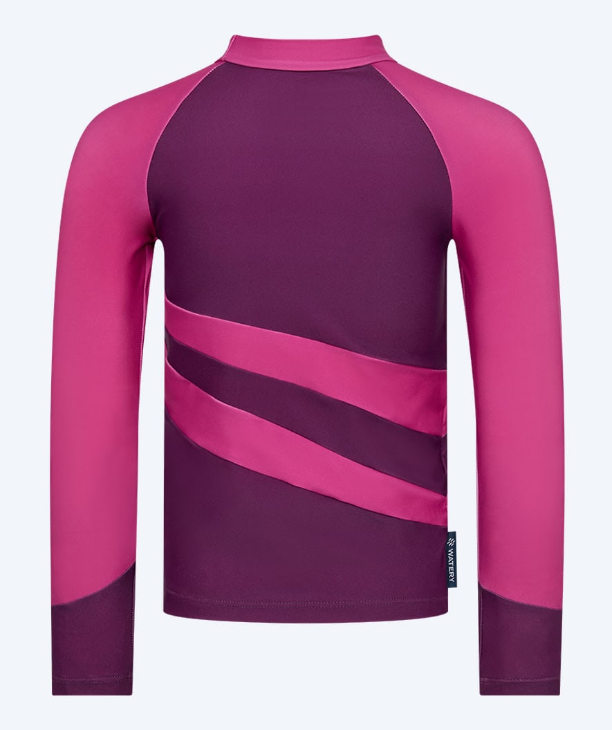 Watery UV-shirt for kids - Manami Long Sleeve Rashguard - Purple