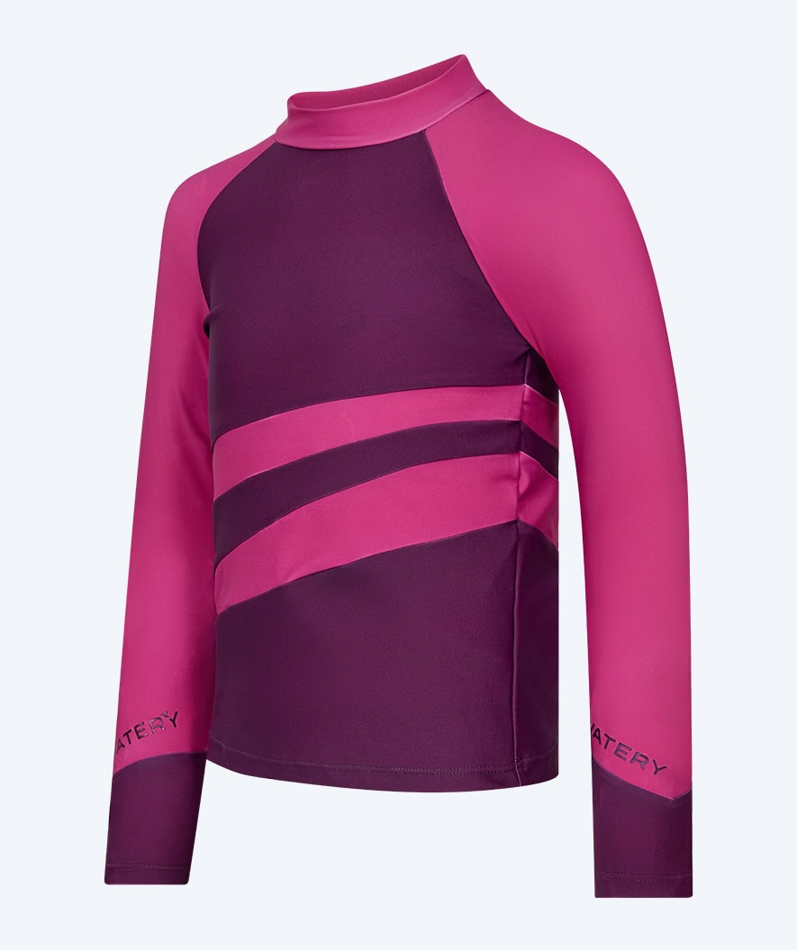 Watery UV-shirt for kids - Manami Long Sleeve Rashguard - Purple
