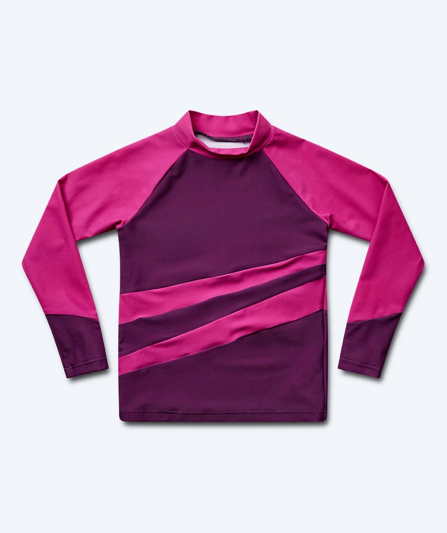 Watery UV-shirt for kids - Manami Long Sleeve Rashguard - Purple