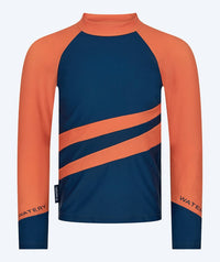 Watery UV-shirt for kids - Manami Long Sleeved Rashguard - Orange/blue
