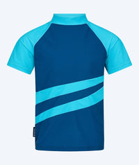 Watery UV-shirt for kids - Manami Short Sleeved Rashguard - Atlantic Blue