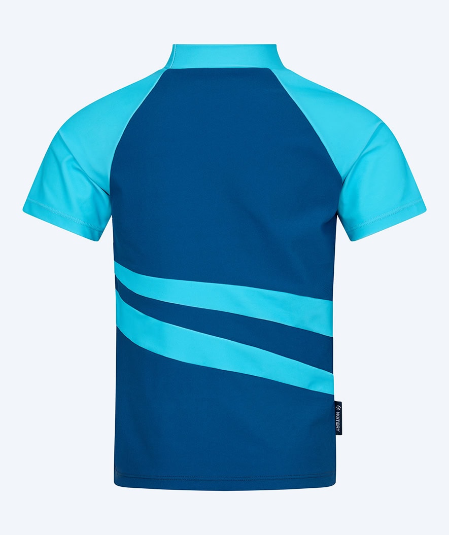 Watery UV-shirt for kids - Manami Short Sleeve Rashguard - Atlantic Blue
