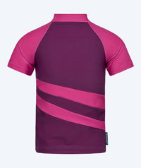 Watery UV-shirt for kids - Manami Short Sleeve Rashguard - Purple