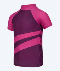 Watery UV-shirt for kids - Manami Short Sleeve Rashguard - Purple