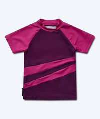 Watery UV-shirt for kids - Manami Short Sleeve Rashguard - Purple