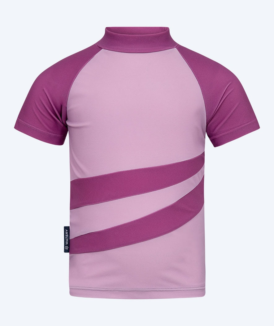Watery UV-shirt for kids - Manami Short Sleeved Rashguard - Atlantic Purple