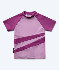Watery UV-shirt for kids - Manami Short Sleeved Rashguard - Atlantic Purple