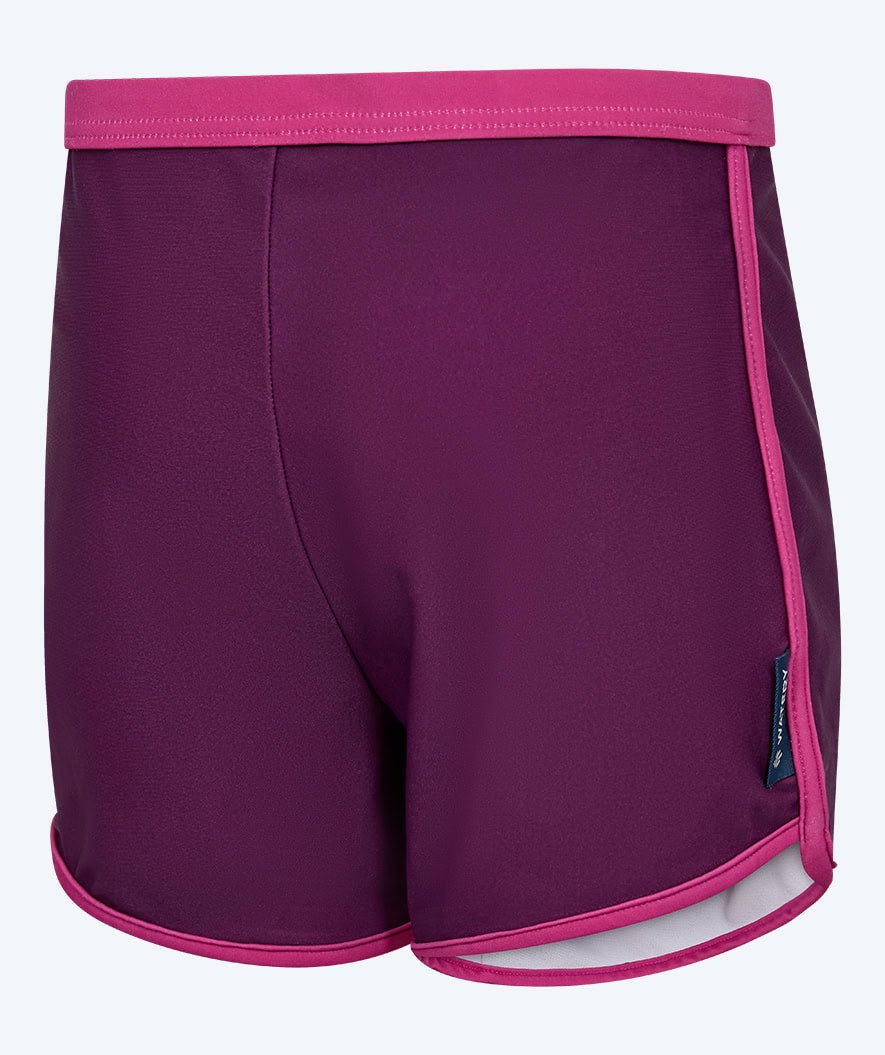Watery UV swim shorts for kids - Manami - Purple