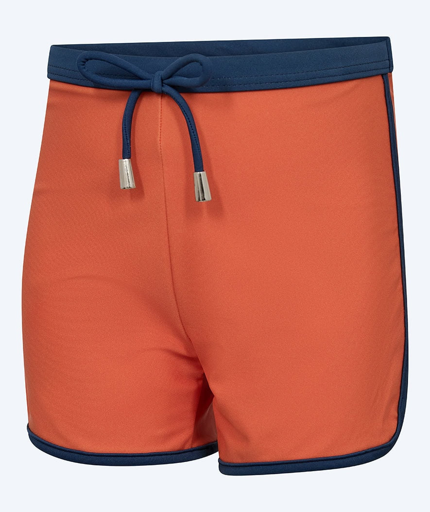Watery UV swim shorts for kids - Manami - Orange/blue