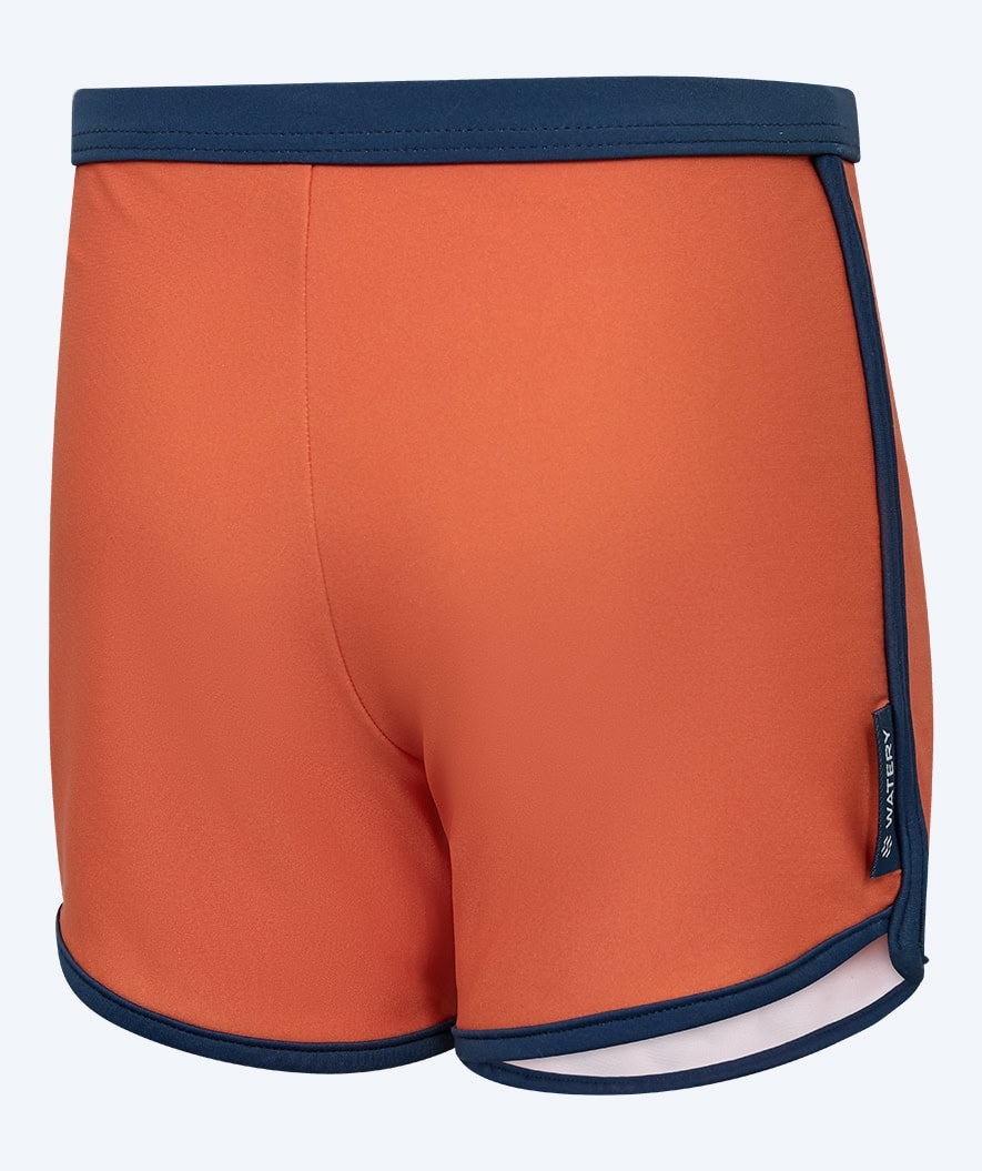 Watery UV swim shorts for kids - Manami - Orange/blue
