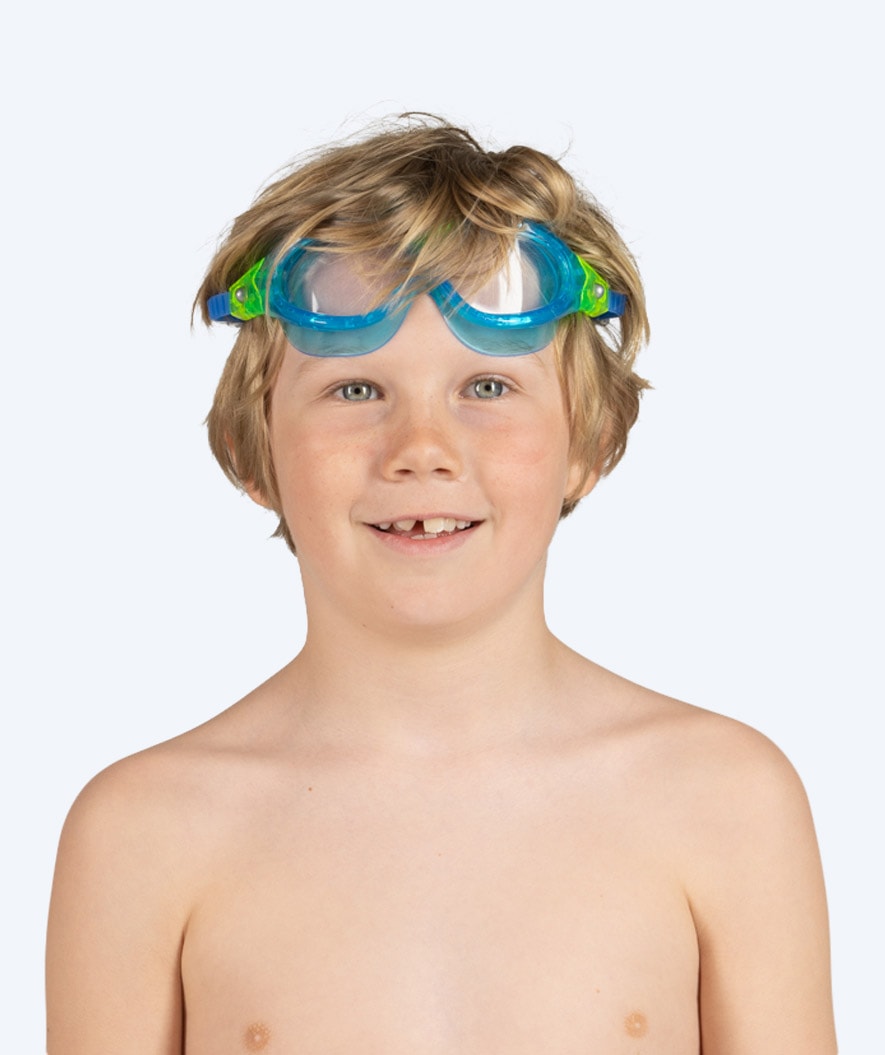 Watery swimming goggles for kids - Mantis 2.0 - Atlantic Blue/clear