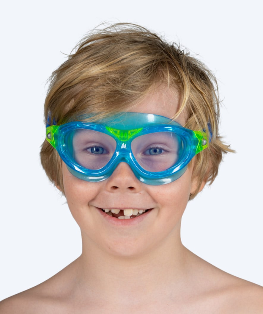 Watery swimming goggles for kids - Mantis 2.0 - Atlantic Blue/clear