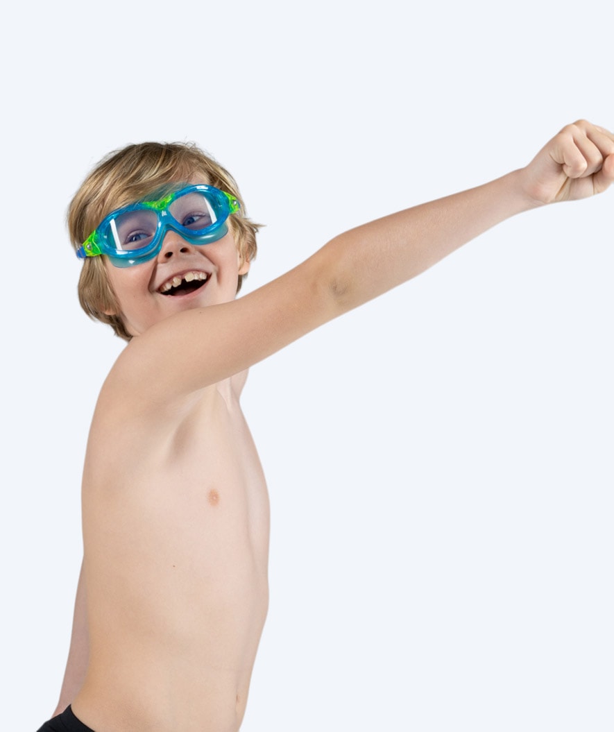 Watery swimming goggles for kids - Mantis 2.0 - Atlantic Blue/clear
