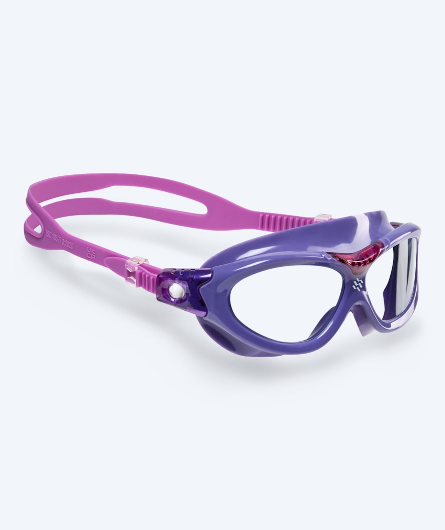 Watery swimming goggles for kids - Mantis 2.0 - Purple/clear