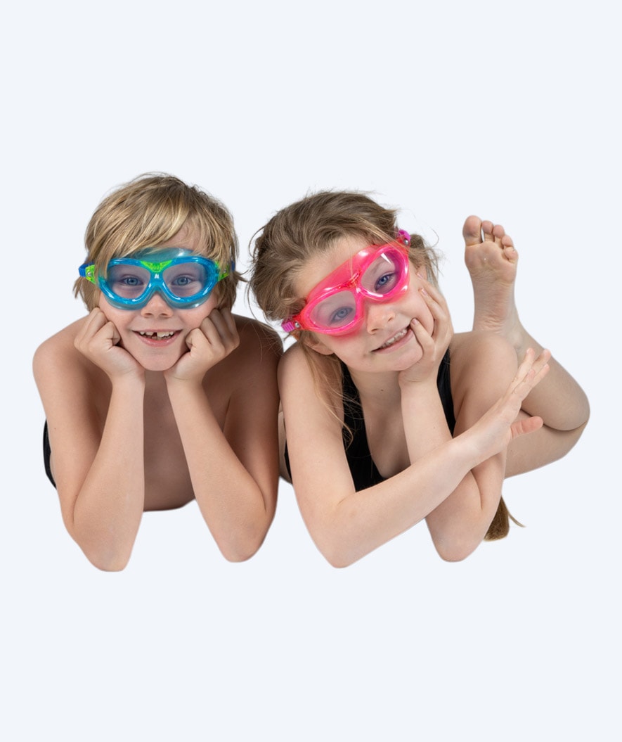 Watery swimming goggles for kids - Mantis 2.0 - Atlantic Blue/clear