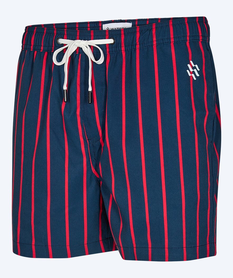 Watery swim shorts for men - Marilla Eco - Dark blue/red
