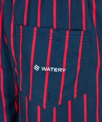 Watery swim shorts for men - Marilla Eco - Dark blue/red