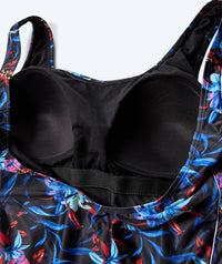 Watery plus size swimsuit for women - Marilla - Arvia Blue