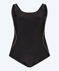 Watery plus size swimsuit for women - Marilla - Black