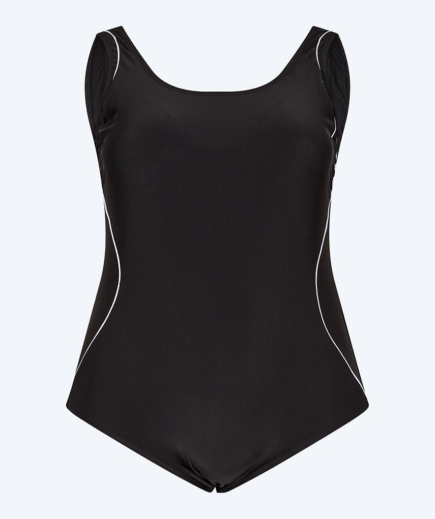 Watery plus size swimsuit for women - Marilla - Black