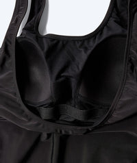 Watery plus size swimsuit for women - Marilla - Black