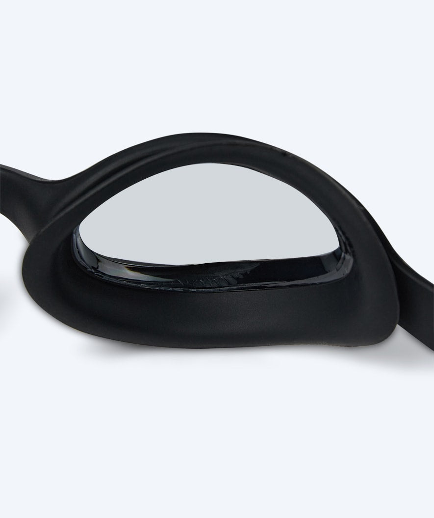 Watery nearsighted prescription swim goggles for adults - (-1.5) to (-8.0) - Matira - Black (Smoke lens)