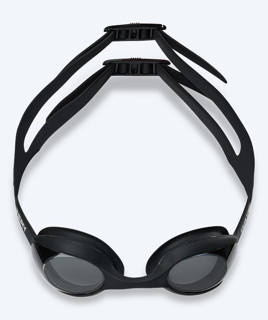 Watery nearsighted swimming goggles with prescription for kids - (-1.0) – (-5.5) - Matira - Black (Smoke lens)