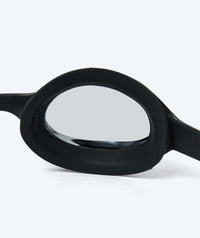 Watery nearsighted prescription swim goggles for kids - (-1.0) to (-5.5) - Matira - Black (Smoke lens)