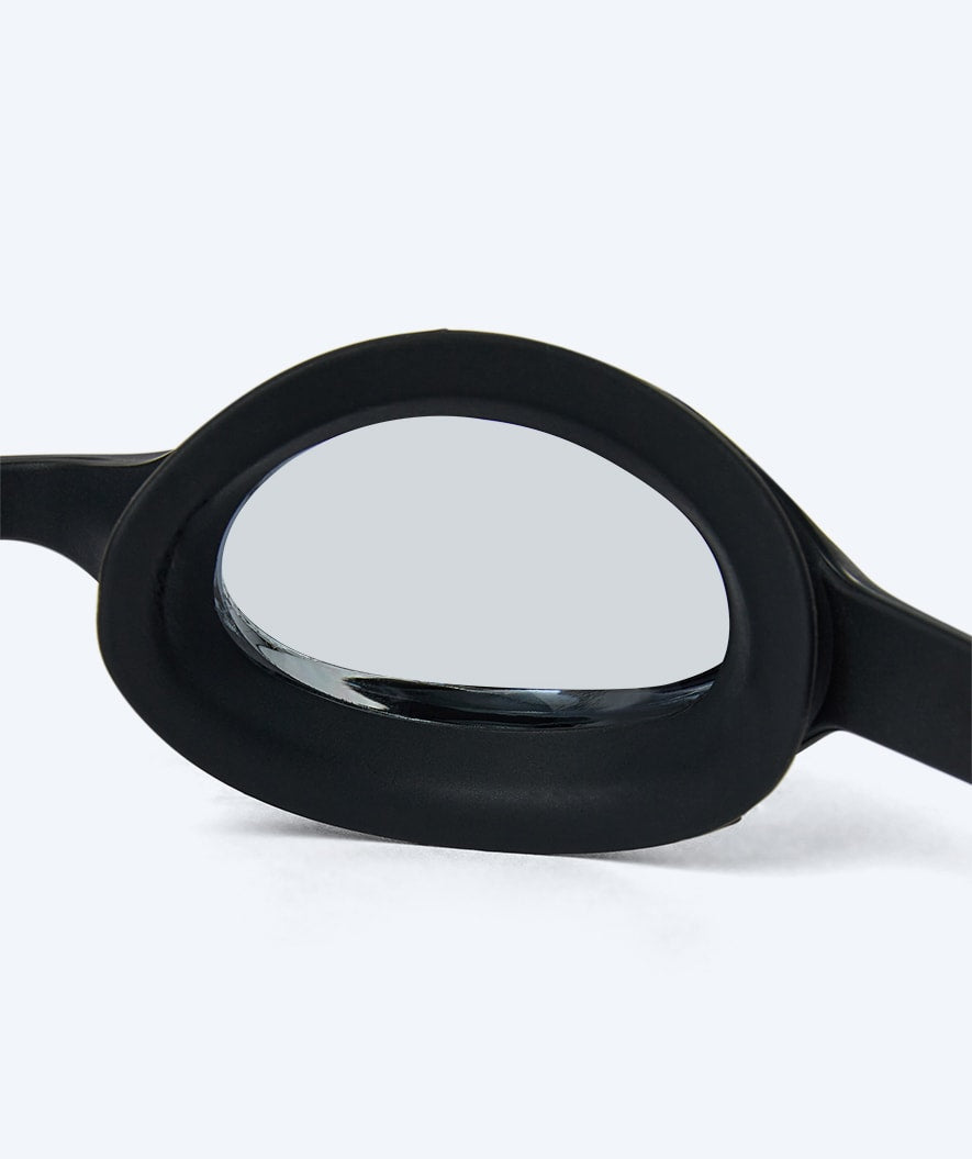 Watery nearsighted prescription swim goggles for kids - (-1.0) to (-5.5) - Matira - Black (Smoke lens)