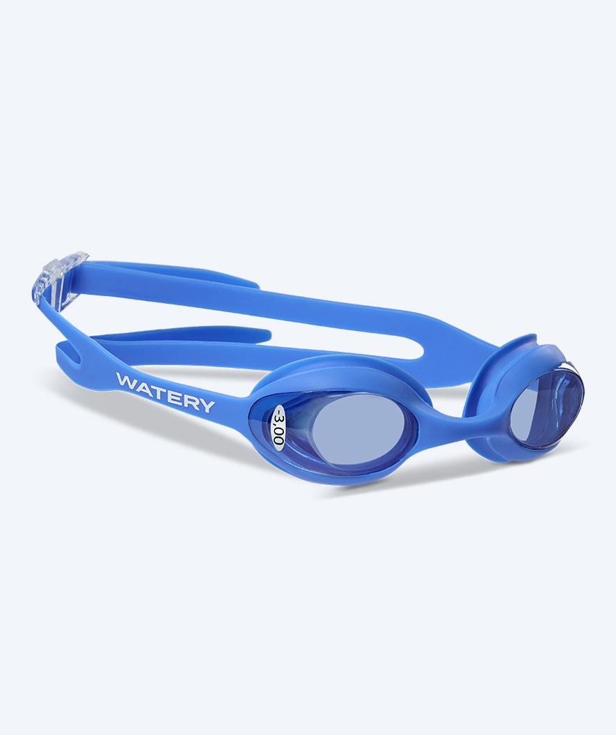 Watery nearsighted swimming goggles with prescription for kids - (-1.0) – (-6.0) - Matira - Blue