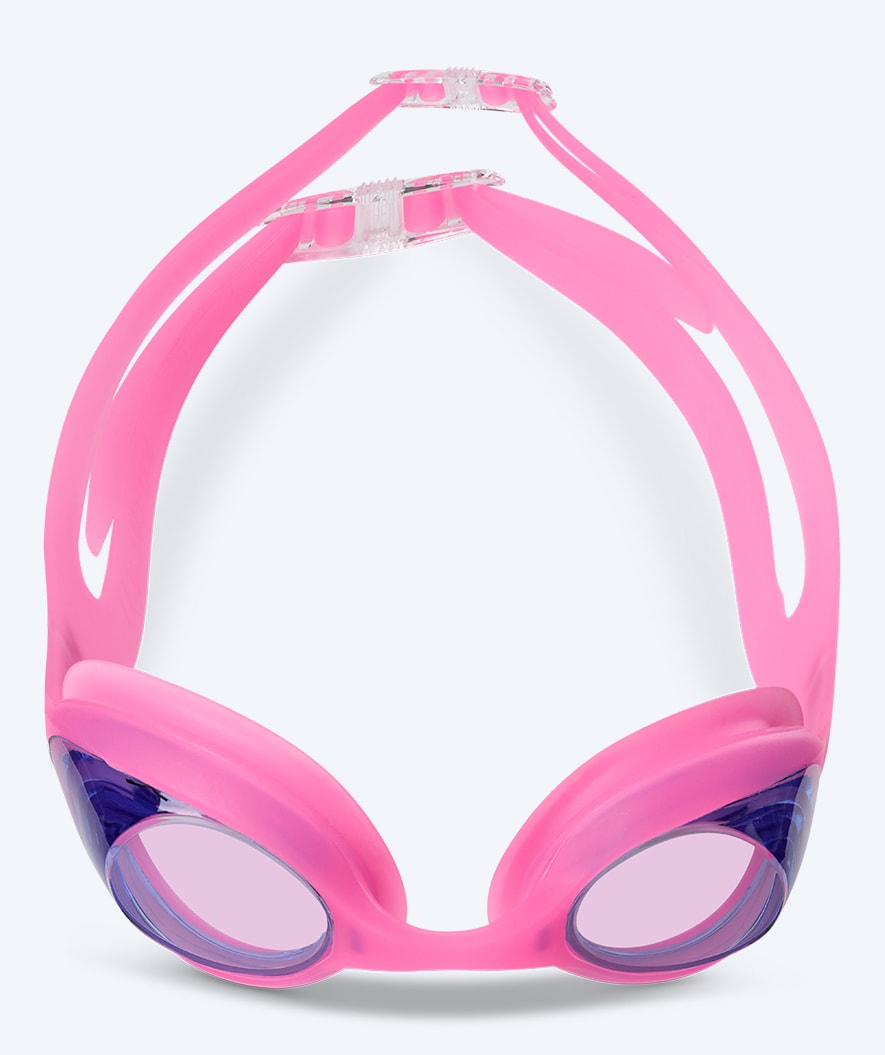Watery nearsighted swimming goggles with prescription for kids - (-1.0) – (-6.0) - Matira - Light pink/blue