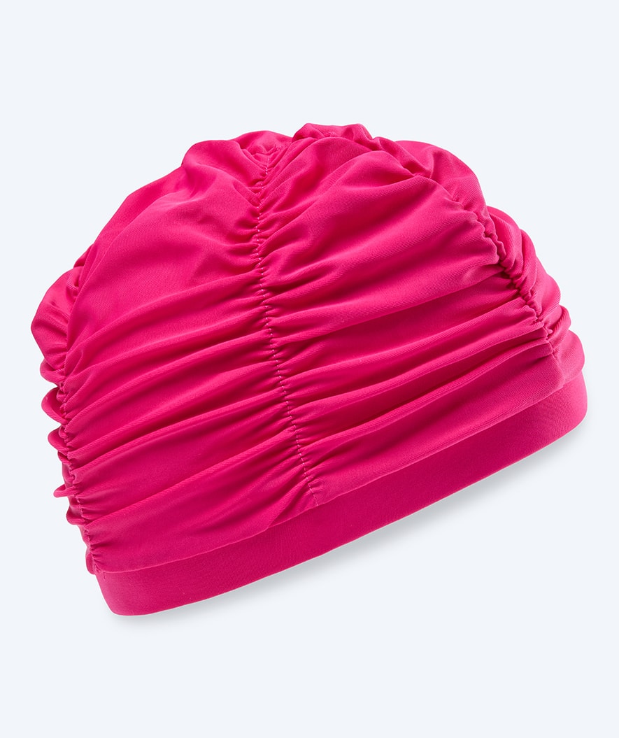 Watery swim cap with drapes - Maxwell - Rose Red