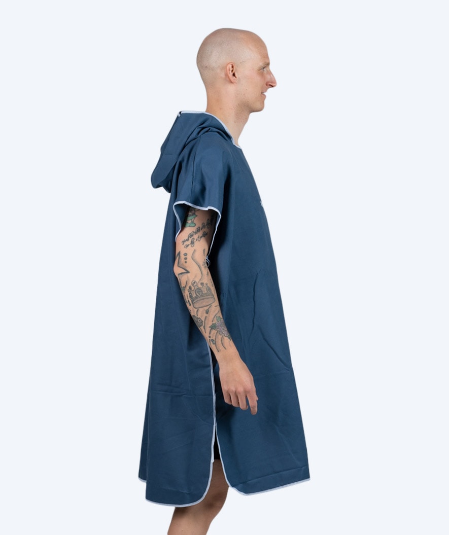 Watery bathing poncho for adults - Microfiber - Dark blue