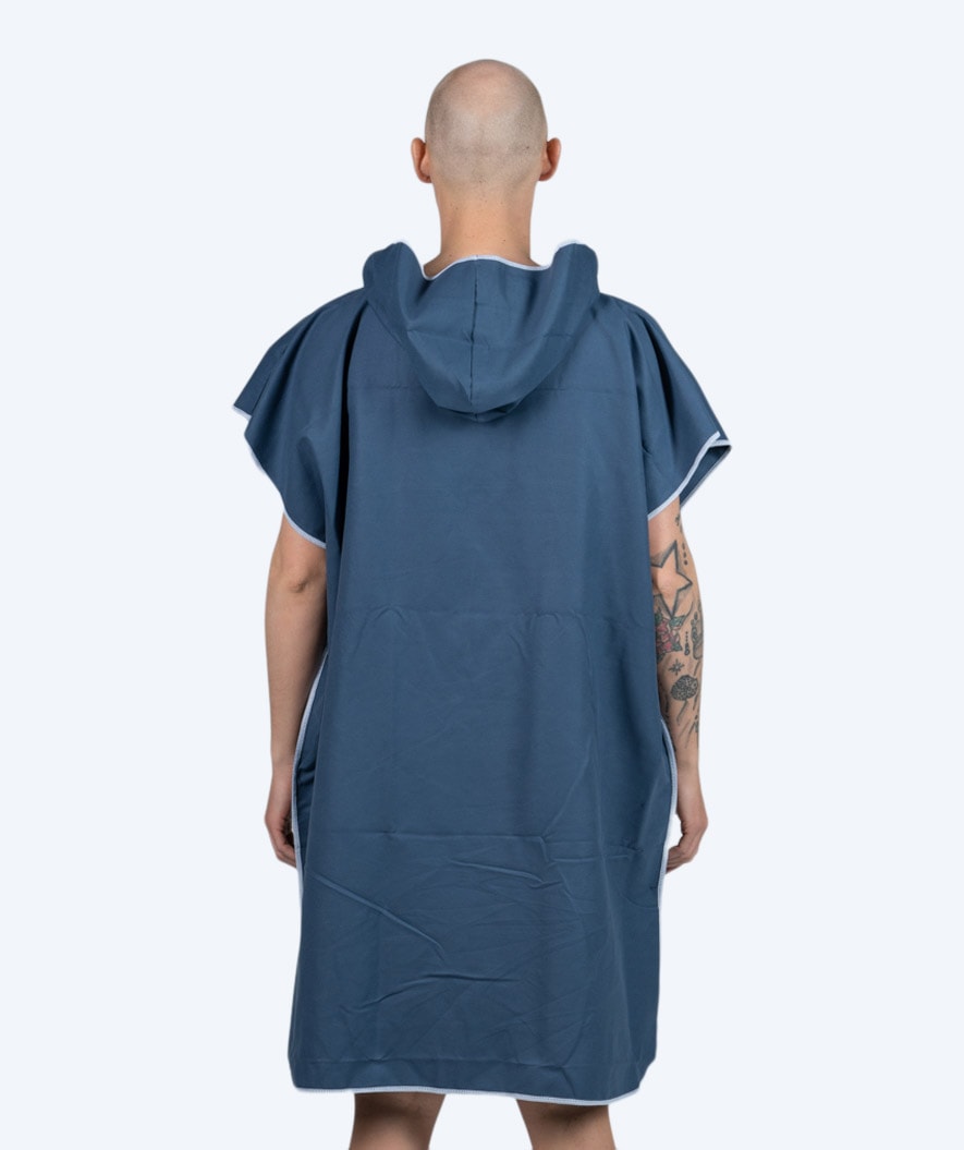 Watery bathing poncho for adults - Microfiber - Dark blue