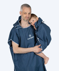 Watery bathing poncho for adults - Microfiber - Dark blue