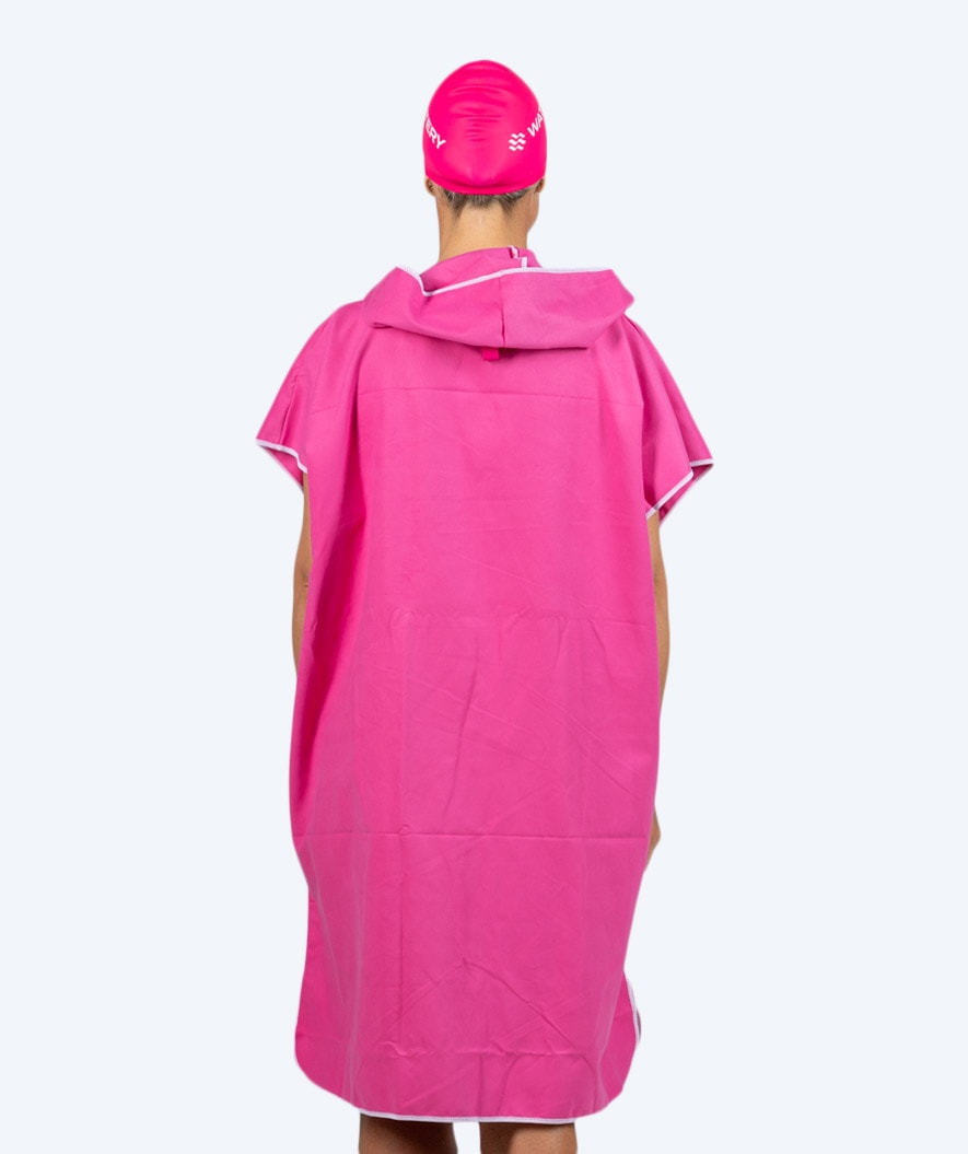 Watery bathing poncho for adults - Microfiber - Pink