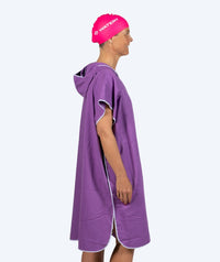 Watery bathing poncho for adults - Microfiber - Purple