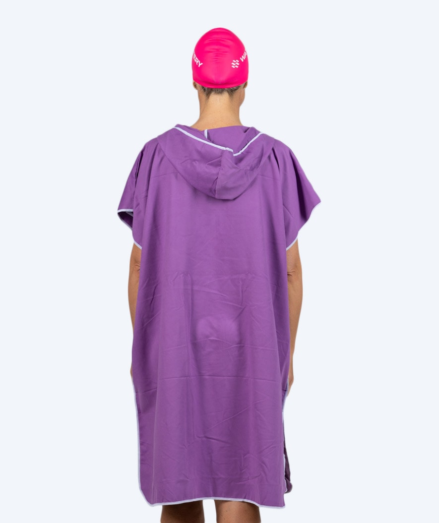 Watery bathing poncho for adults - Microfiber - Purple