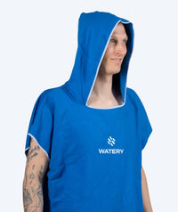 Watery bathing poncho for adults - Microfiber - Royal Blue