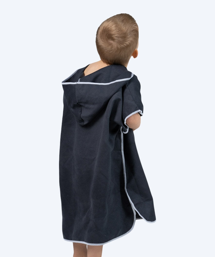 Watery bathing poncho for kids (1-6) - Microfiber - Black
