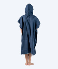 Watery bathing poncho for junior (6-15) - Microfiber - Dark blue