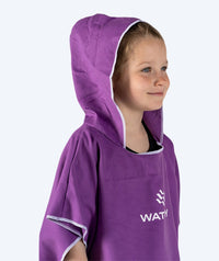 Watery bathing poncho for junior (6-15) - Microfiber - Purple
