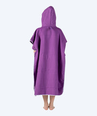Watery bathing poncho for junior (6-15) - Microfiber - Purple